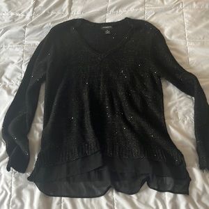 Liz Claiborne size extra large sparkly black sweater